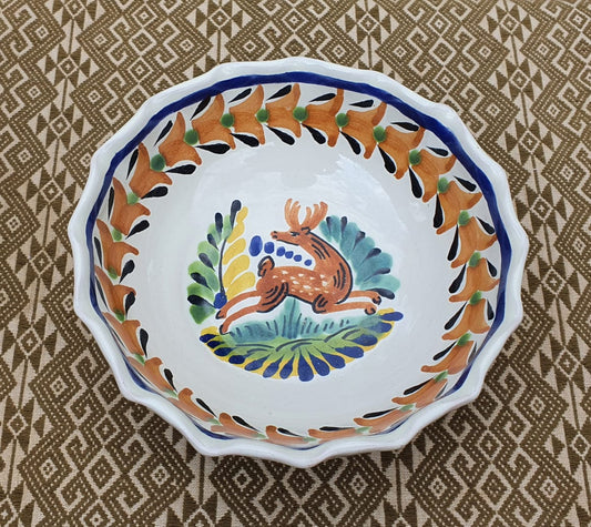 Deer Flouted   Cereal/Soup Bowl 16.9 Oz MultiColors
