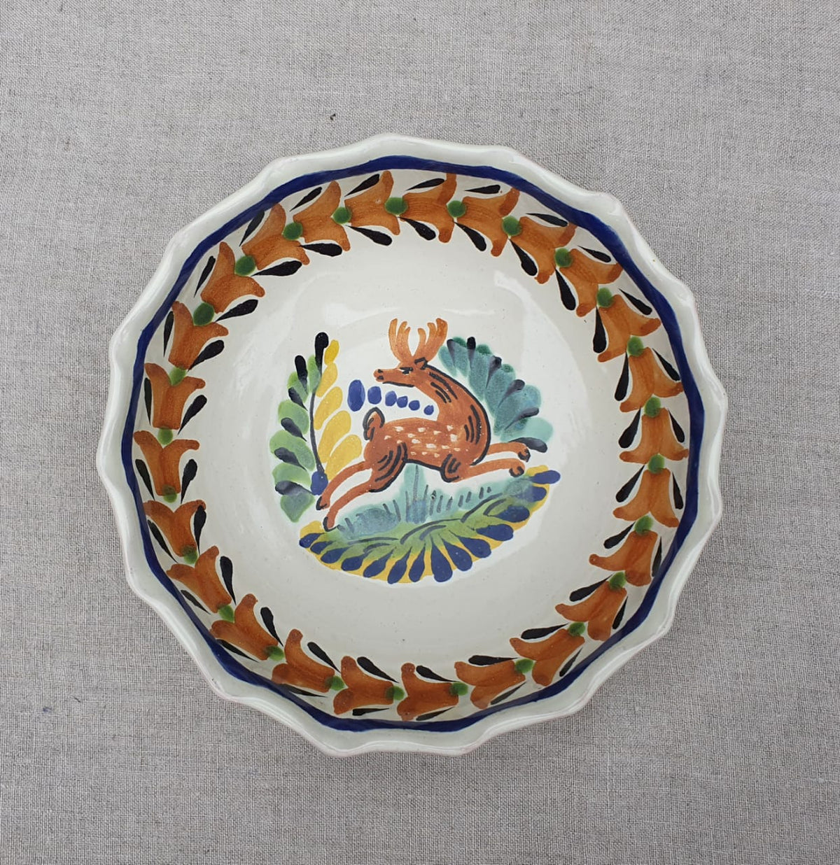 Tazón de sopa/cereales con diseño de ciervo, 16,9 onzas, multicolores 