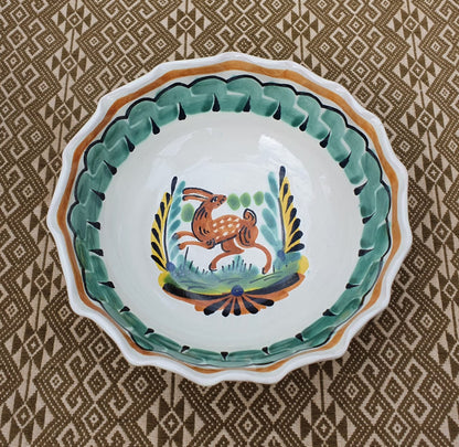 Rabbit Flouted  Cereal/Soup Bowl 16.9 Oz MultiColors