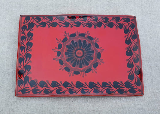 Flower Tray Wave Rectangular 7.9 X 5.3" Choose Your Favorite Contemporary Color
