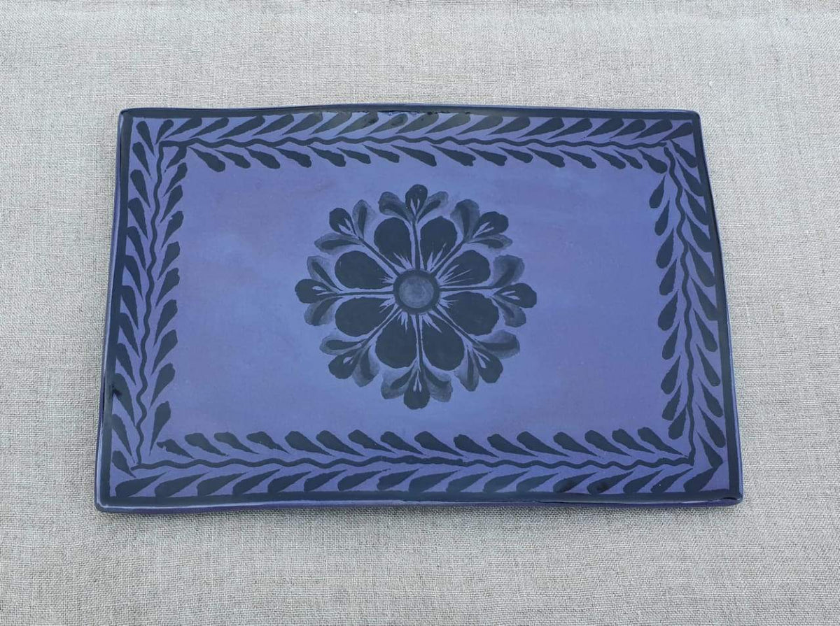 Flower Tray Wave Rectangular 7.9 X 5.3" Choose Your Favorite Contemporary Color