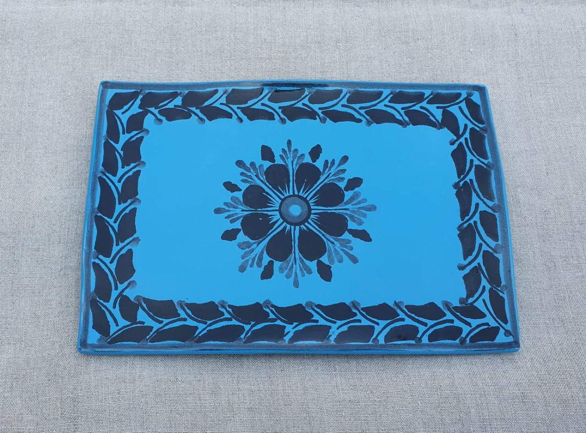 Flower Tray Wave Rectangular 7.9 X 5.3" Choose Your Favorite Contemporary Color