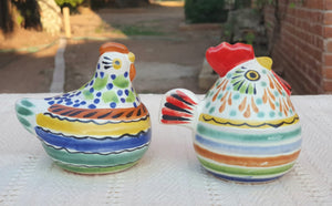 Rooster & Chicken Salt and Pepper Shaker Set MultiColors