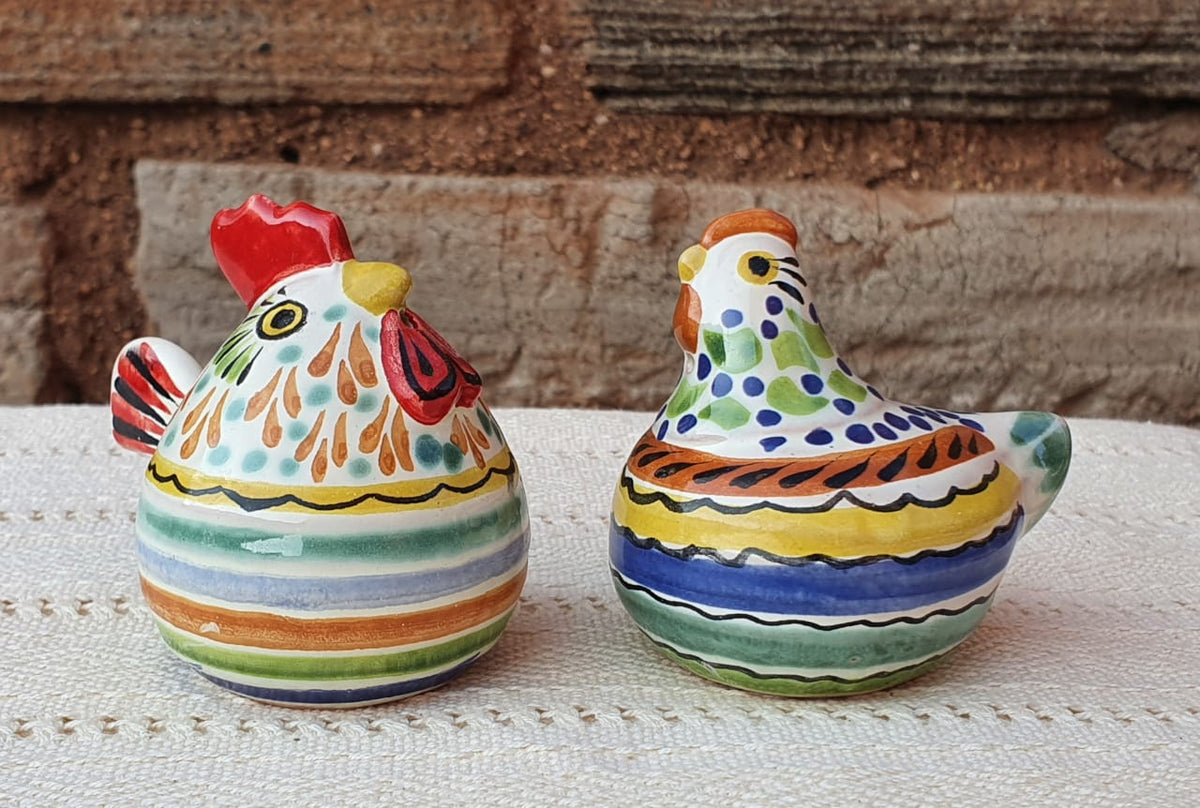 Rooster & Chicken Salt and Pepper Shaker Set MultiColors