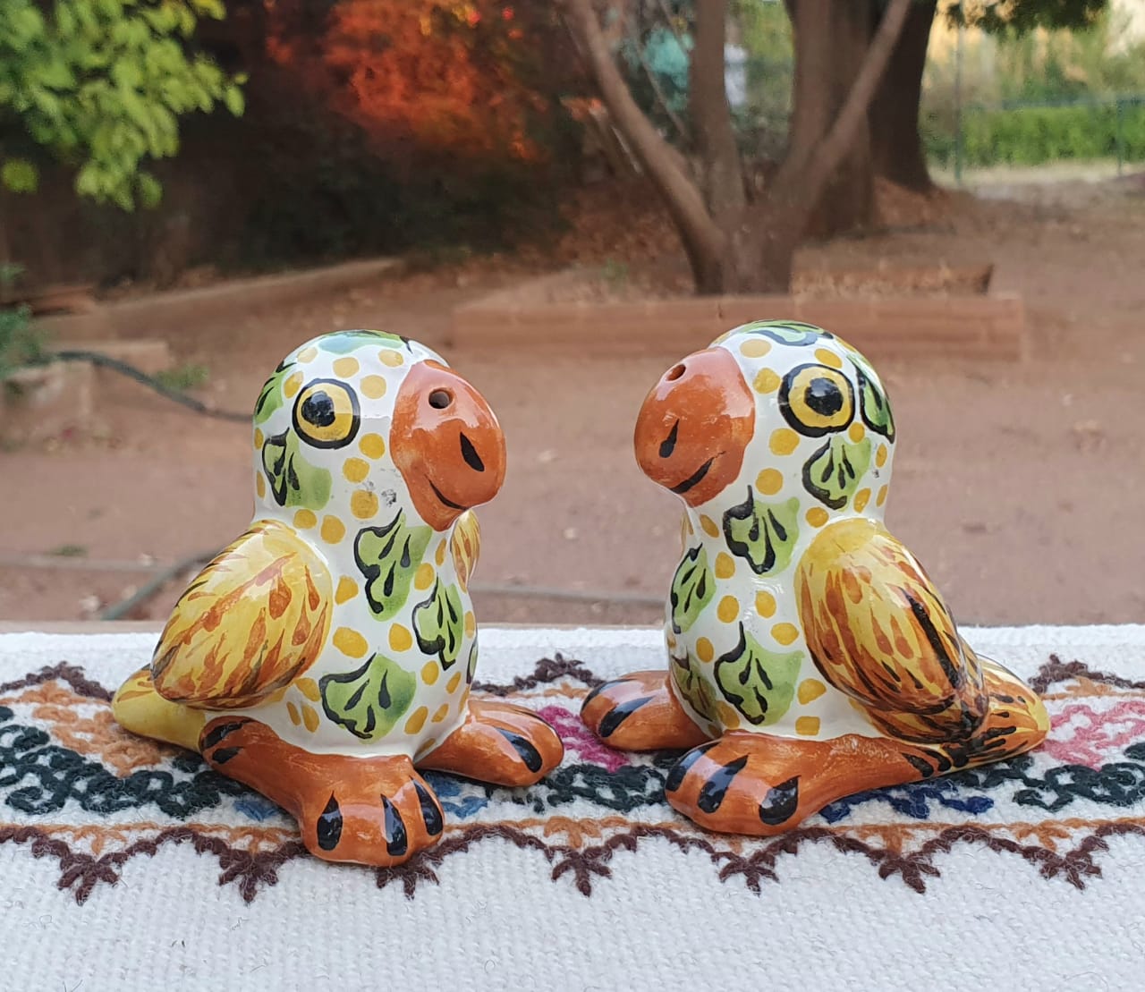   花柄Salt and pepper ２個 Parakeet Salt and Pepper Shaket Set decorative handcrafts handmade