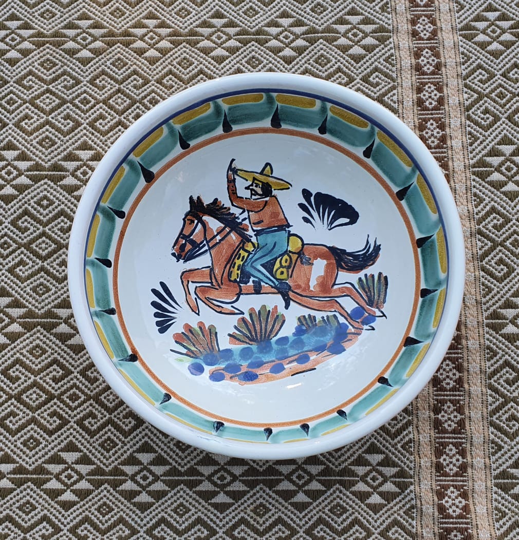 Cowboy Cereal/Soup Bowl 16.9 Oz Multicolor
