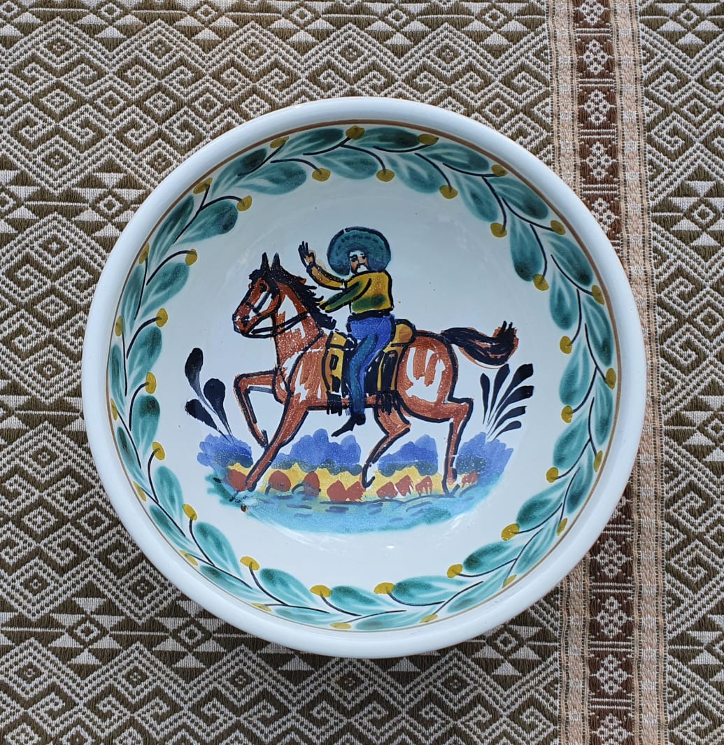 Tazón de sopa/cereal Cowboy 16.9 Oz Multicolores 