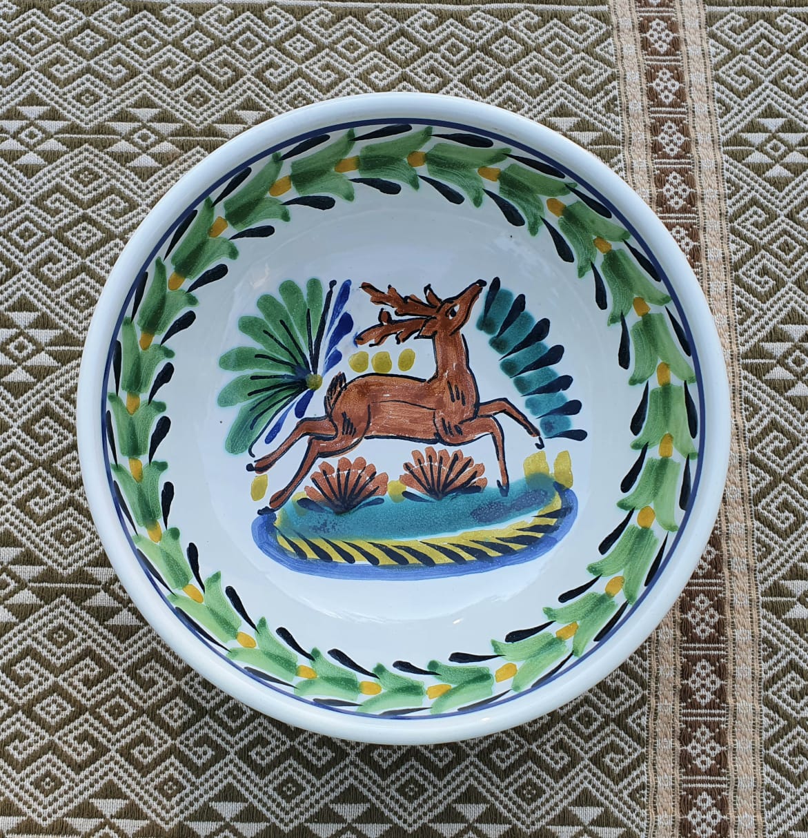 Tazón de sopa/cereal de ciervo, 16,9 oz, multicolores 