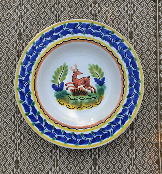 Deer Cereal-Pasta-Soup Bowl Flat MultiColors