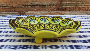Flower Footed Snack Dish 7" D Choose Your Favorite Contemporary Color
