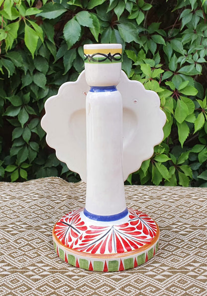 Love Heart Candle holder 7.7" H MultiColors