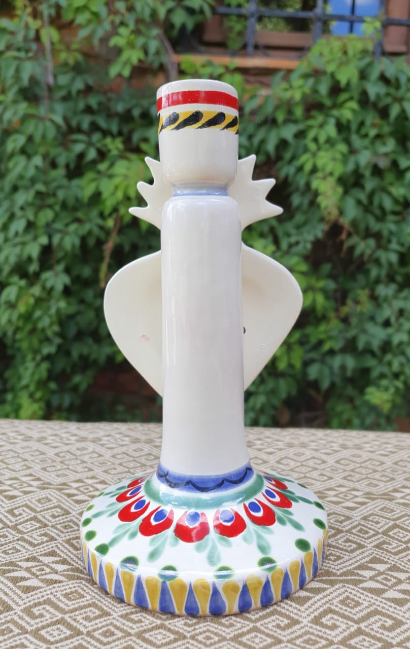 Sacred Heart Candle holder 7.7" H MultiColors