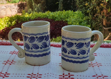 Espresso Mug 3.7 Oz Set of 2 Blue and White
