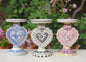 Love Heart 4.5" Portavelas 7.7" Set (3 piezas) Multicolores 