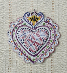 Ornament Love Heart 5x5 in Flat Purple Colors