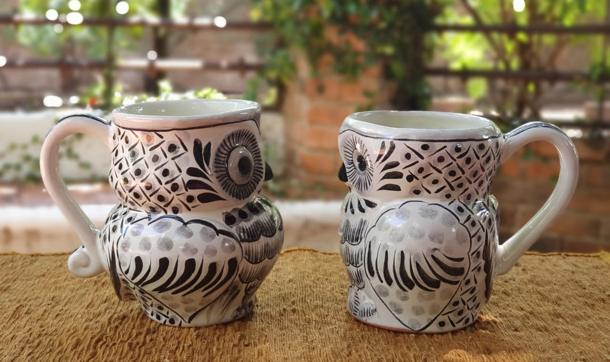 Owl Coffee Mug Perfect couple! 10.5 Oz Black and White