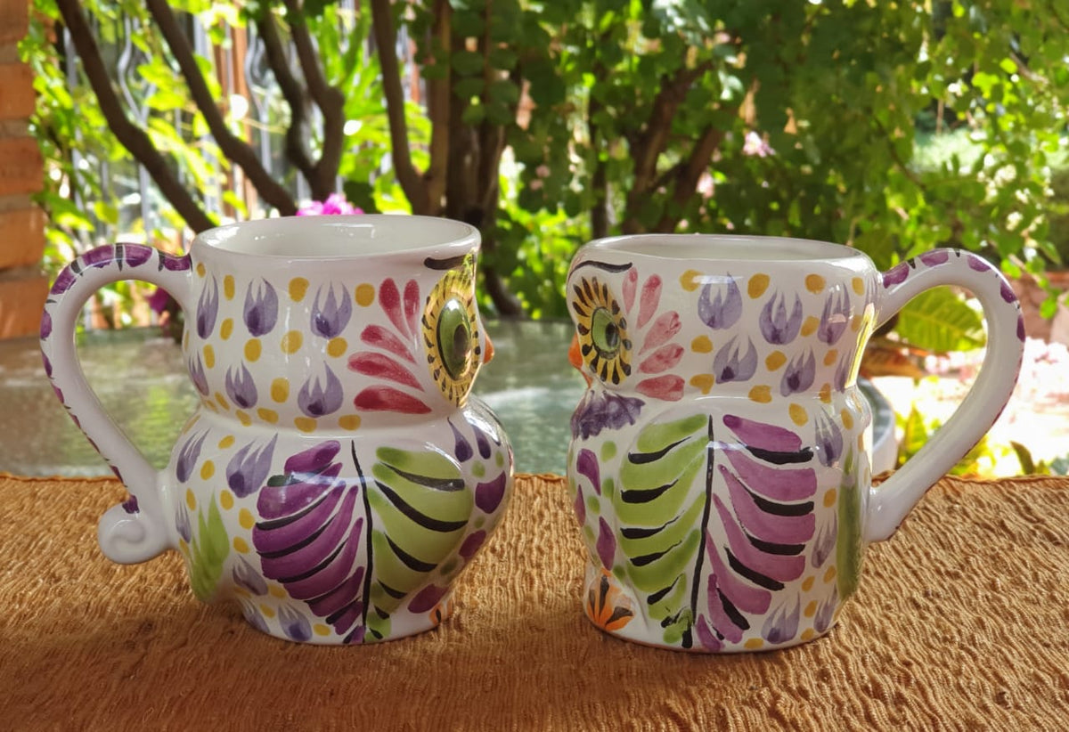 Owl Coffee Mug Perfect couple! 10.5 Oz Purple