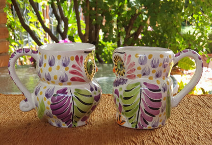Owl Coffee Mug Perfect couple! 10.5 Oz Purple