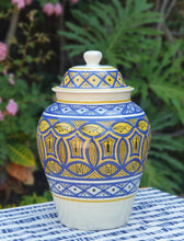 Decorative Vase w/Lid  Morisco Pattern MultiColors