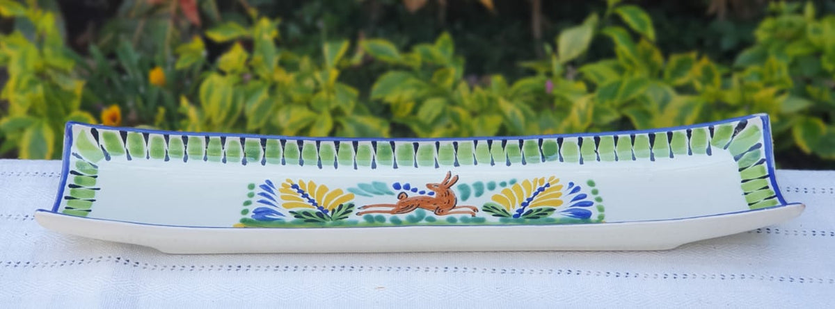 Rabbit Canoe Snack Dish 17.7 in L MultiColors