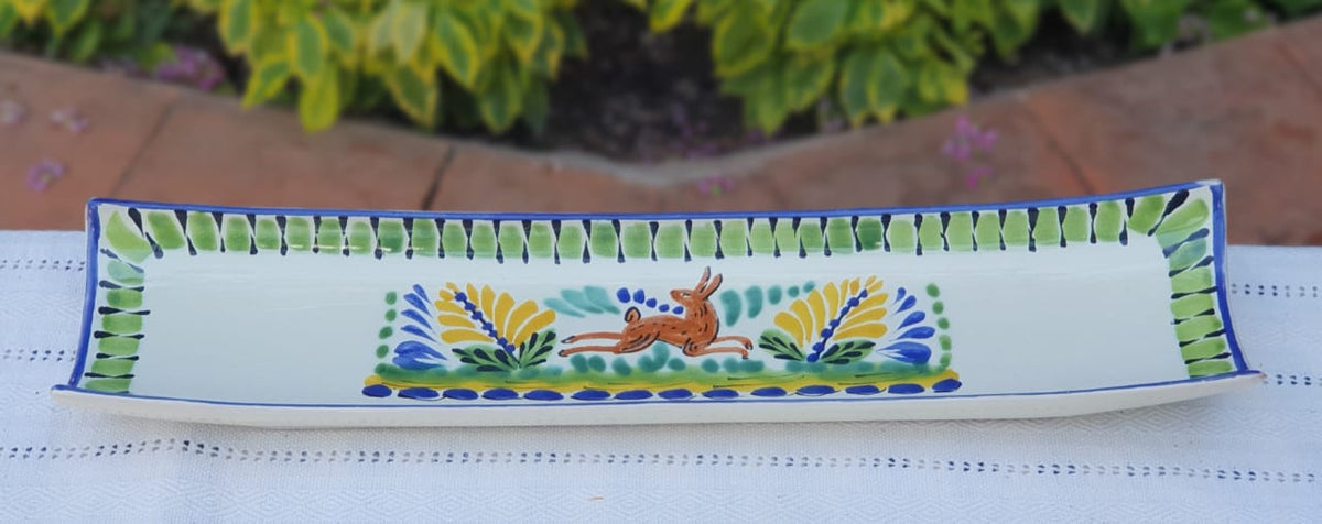 Rabbit Canoe Snack Dish 17.7 in L MultiColors