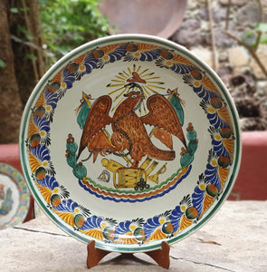 Decorative Mexican Eagle Platters Multi-colors