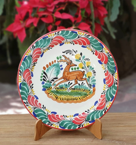 Deer Christmas Plates Multi-colors