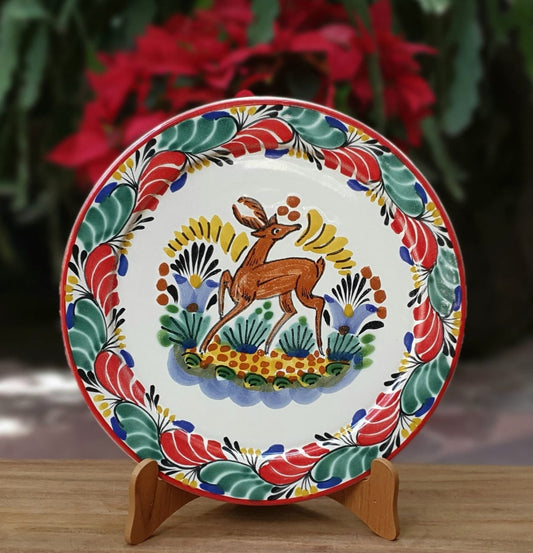 Deer Christmas Plates Multi-colors