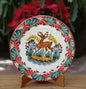 Deer Christmas Plates Multi-colors