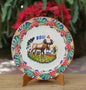 Moose Christmas Plates MultiColors
