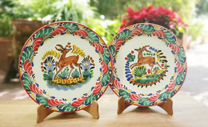 Deer Plates Sets of 2 Pieces Multi-colors