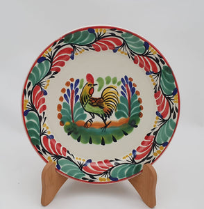 Rooster II Christmas Plates Multi-colors