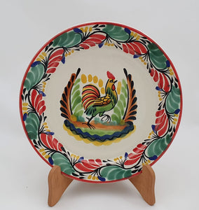 Rooster III Christmas Plates Multi-colors