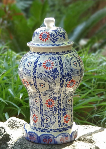 Decorative Vase Olan Blue and White