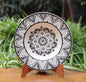 Flower Cereal-Pasta-Soup Bowl Flat Border IV Black and White