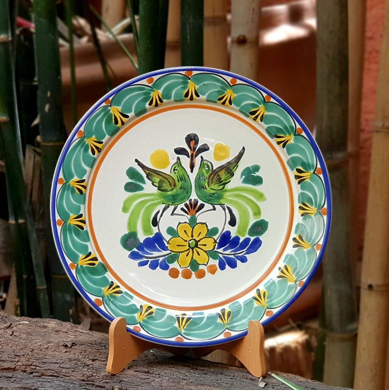 Mexican Ceramics Love Birds Plates tableware tabledecor Mayolica