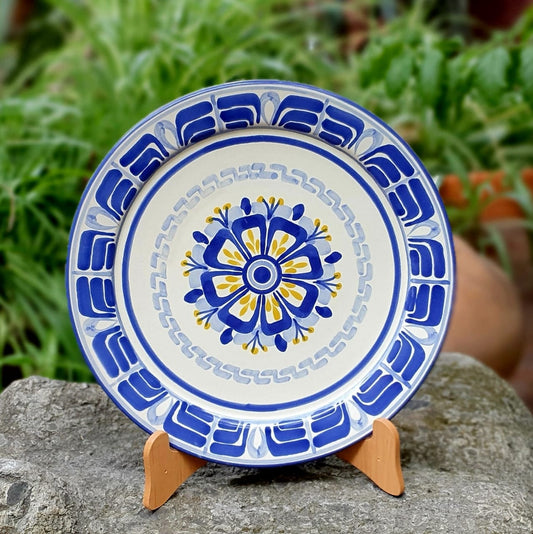 Flower Plates Blue Colors