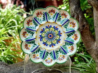Deviled Eggs / Snack Plate Flower Shape 10" D MultiColors