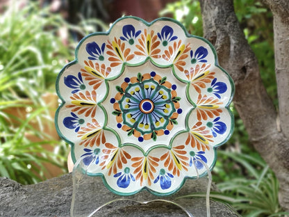 Deviled Eggs / Snack Plate Flower Shape 10" D MultiColors
