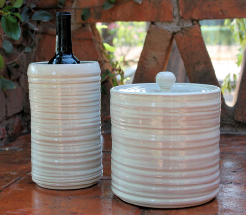 Wine Vase and Ice Ceramic bucket Hacienda collection Set
