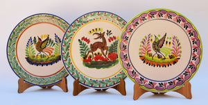 Animal Salad Plate 8.7"D  Set of 3 pieces mix & match - Mexican Pottery by Gorky Gonzalez