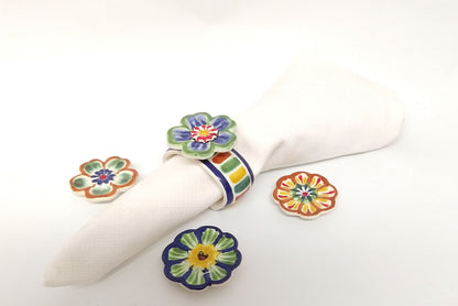 Napking Ring Clasic Set of 4 + 4 Flower Figure