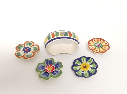 Napking Ring Clasic Set of 4 + 4 Flower Figure