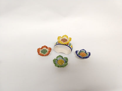 Napking Ring Clasic Margarita Flower figure  Set of 4