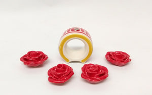 Napking Ring Round Set of 2 Rosa Figure