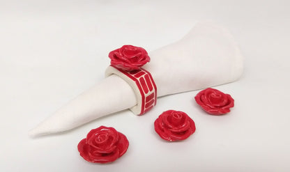 Napking Ring Rectangular Set of 2 Rosa Figure