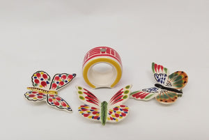 Napking Ring Round Set (4 pieces) Butterfly