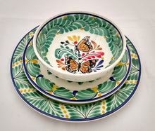 Butterfly Dish Set (6 pieces) One Service MultiColors - Mexican Pottery by Gorky Gonzalez
