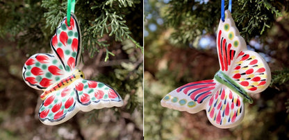 Ornament Butterfly Set of 2 Multi-colors