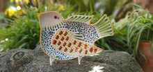 Bird Snack Dish 9.8 in x 7 in Green-Terracota Colors